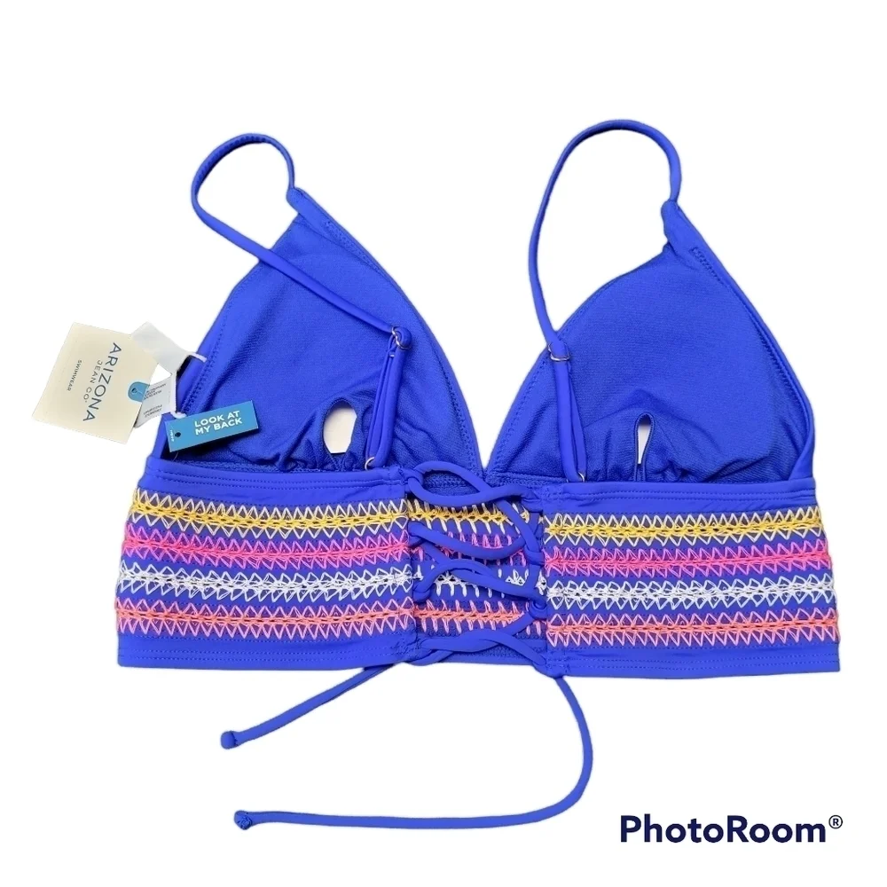 Arizona Blue Tribal Criss Cross Back‎ Bikini Top